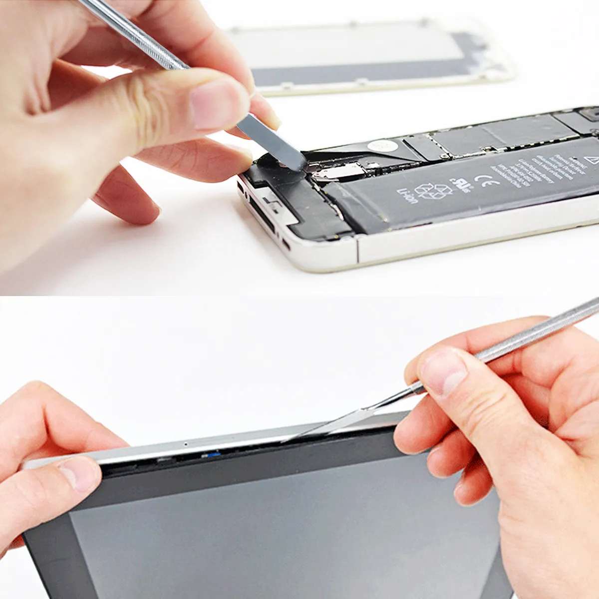 

2Pcs Phone Spudger Long Stainless Steel Double-End Opening Stick Repair Pry Tool for Laptop Tablet Mobile Laptop Spudger