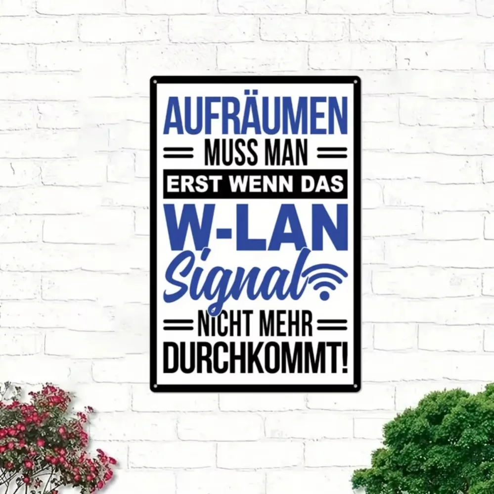 Upgrade your home's living space with an authentic German metal sign stating