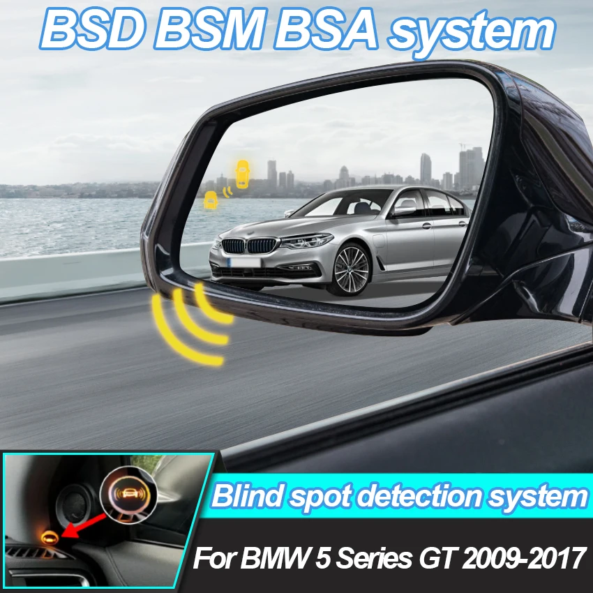 Car BSD BSM BSA Blind Area Spot Warning Drive Mirror Rear Radar Microwave Detection System For BMW 5 Series GT 2009-2017