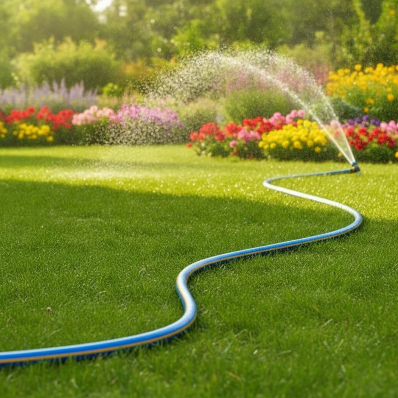 Coiled Garden Hose 100m Garden Coil Hose Water Pipe Flexible Easy to Store for Gardeners, Car Washing