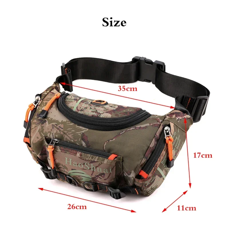 Waterproof Light-weight Motorcycle Bag Men Multifunction Waist Bag Outdoor Riding Cycling Fashing Hiking Pack Shoulder Chest Bag