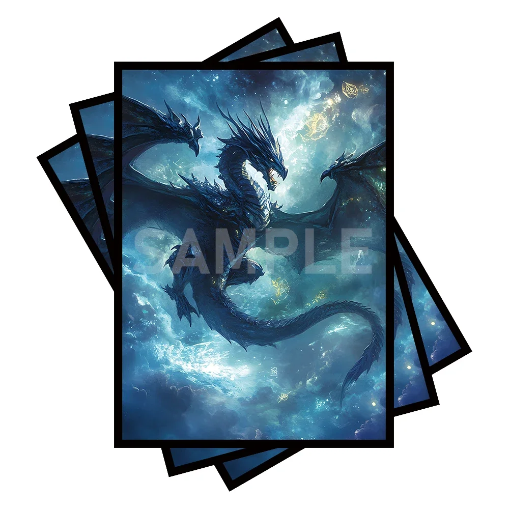 Protège-cartes MTG 100 PCS, dos mat, antidérapant et facile à mélanger, 2,6 x 3,6 po, compatible TCG OCG CCG DTCG PTCG (Galaxy Dragon)