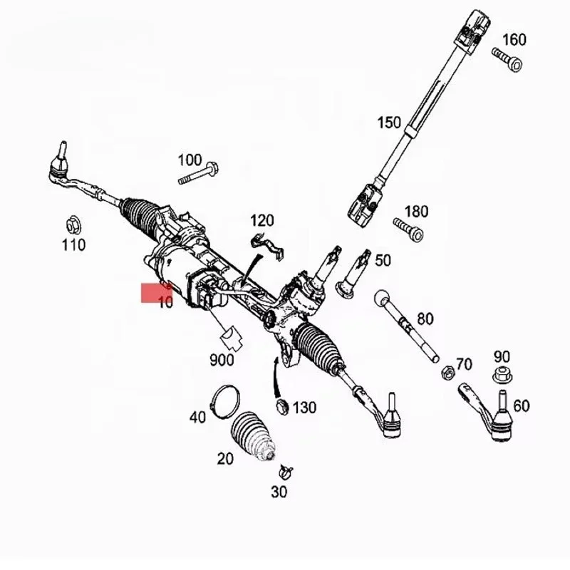 Electric Power Steering Rack for Benz W166 ML/GLE 250 350 ML 300 4MATIC 1664603000