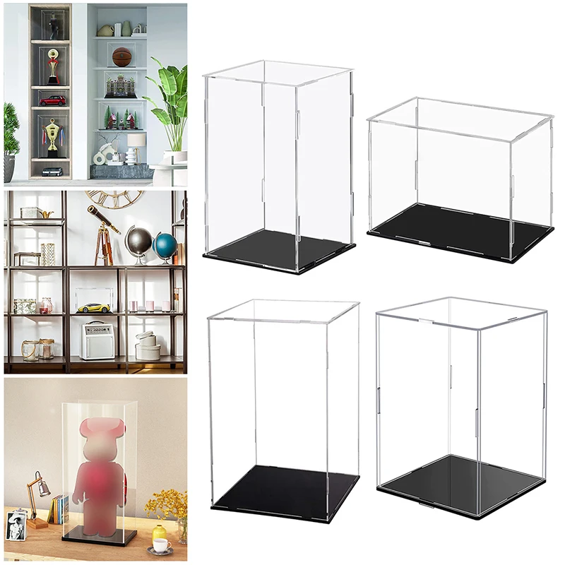 Acrylic Model Display Box Highly Transparent Countertop Showcase Protection Dustproof Rack for Toys Figures Action Home Decor