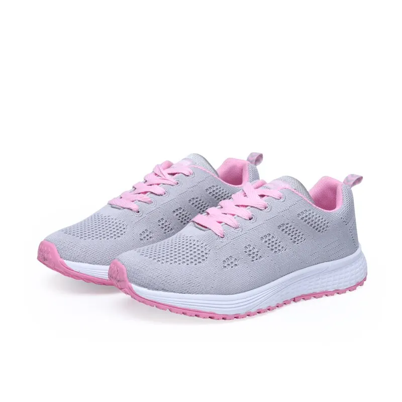 Women\'s Casual Flats Air Mesh Breathable Trainers Ladies Shoes Female Sneakers Women Basket Tenis Feminino