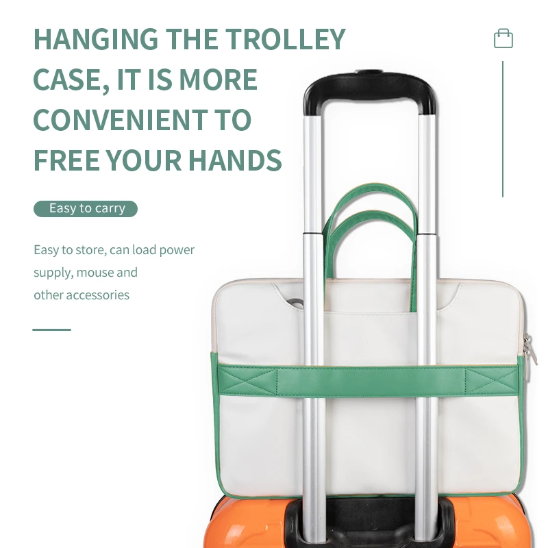 Saco multiúso à prova de choque para laptop, bolsa de transporte para MacBook, Dell, HP, Asus, 13 polegadas, 14 polegadas, 15,4 polegadas, 15,6 polegadas, PU