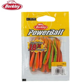 Original nuevo Berkley Power Bait pequeño cebo suave en forma de pez 18 veces la fragancia 5 cm/2 pulgadas 18 Uds cebo de trucha cebo de pescado negro
