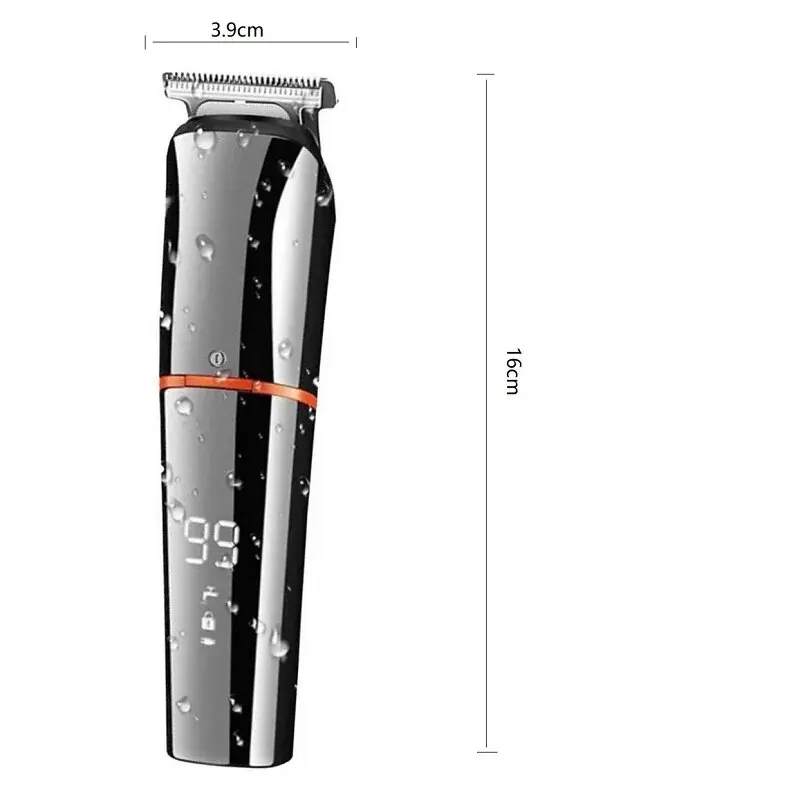 Kemei-مجموعة تجميل متعددة الوظائف قابلة لإعادة الشحن مع شاشة LCD للرجال ، مقص شعر كهربائي ، تصفيف الوجه ، لاسلكي ، 11 في 1 ،
