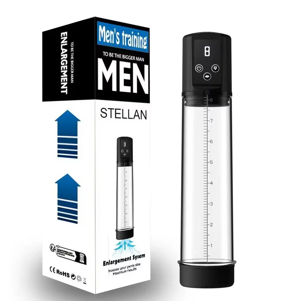 Electric Male Masturbators Vacuum Sucking Penis Pump with 9 Sucking Vibrator Modes Enlargement Enhance Trainer Adult Sex Toys
