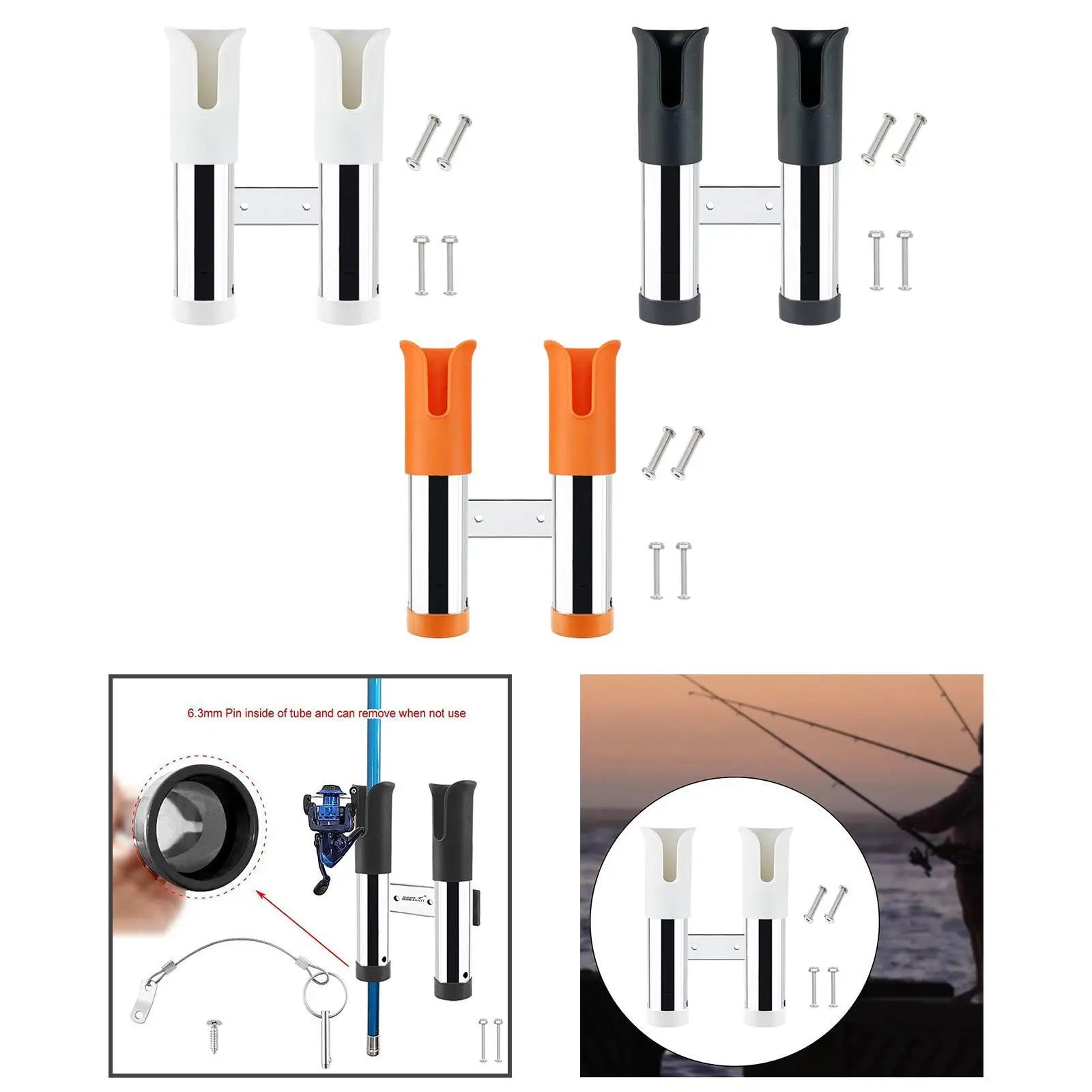 

Tube Links Fishing Pole Rack Wall Organizer SUV Surfing Fishing Rod Holder