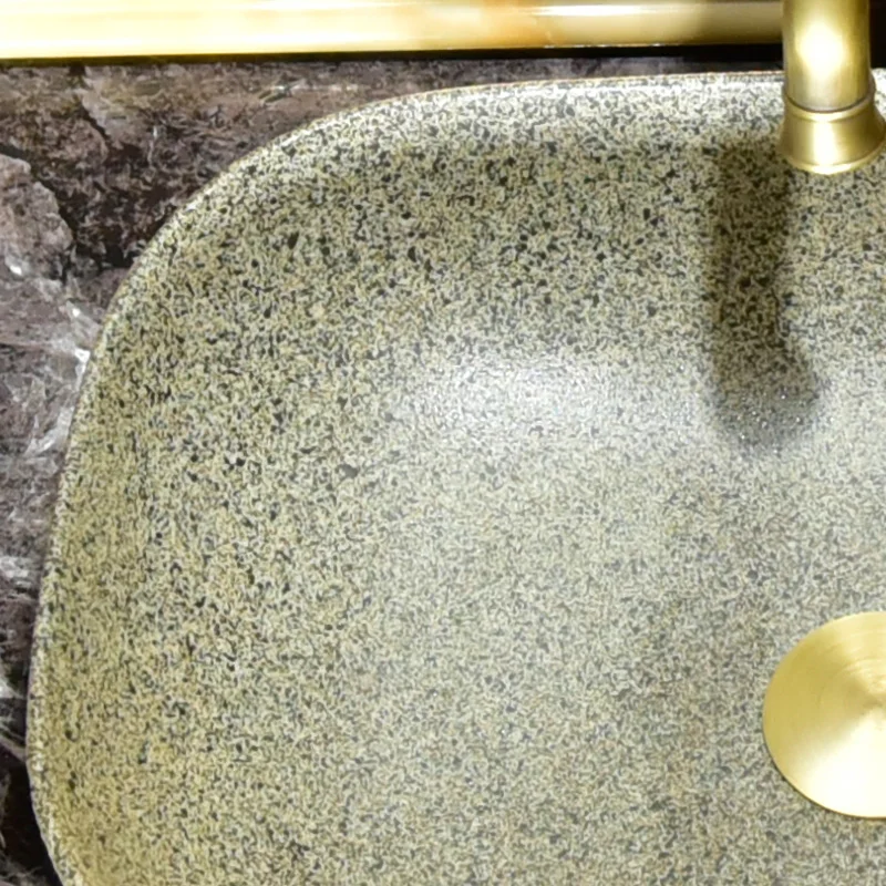 

American ultra-thin retro table basin household ceramic art basin washbasin