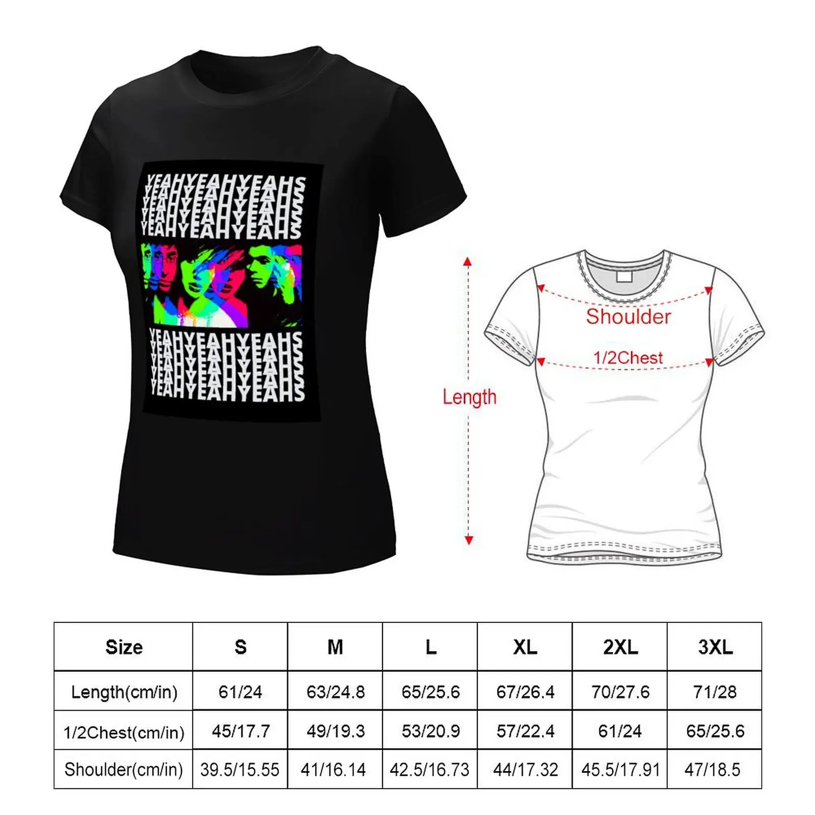 YEAH YEAH YEAHS POP ART T-Shirt female shirts graphic tees Aesthetic clothing t-shirts for Women cotton