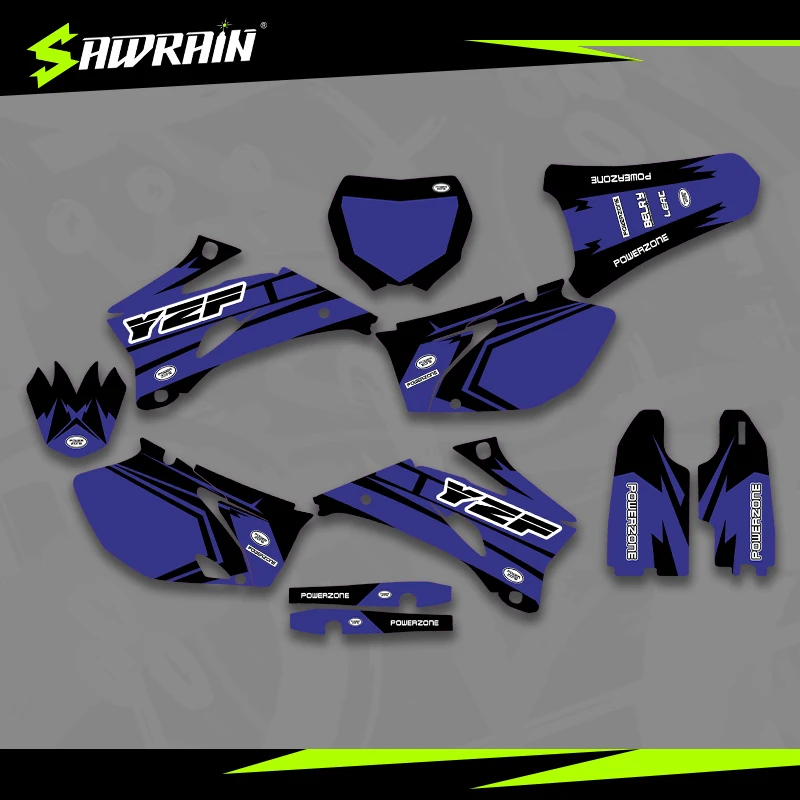 Sawrain دراجة نارية الرسومات الخلفيات ملصقات مصورة أطقم لياماها 06-09 YZF250 450 03