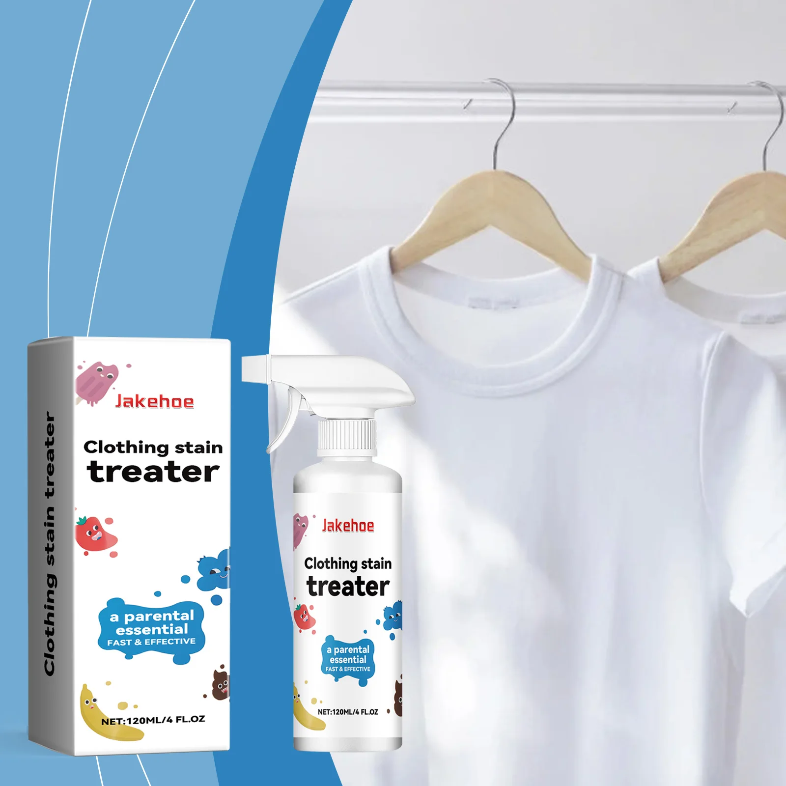 Clothes Decontamination Spray Deep Penetration Cleaning No Residue Mild&Non Irritating Clean Fragrant & Soft Protective Clothing