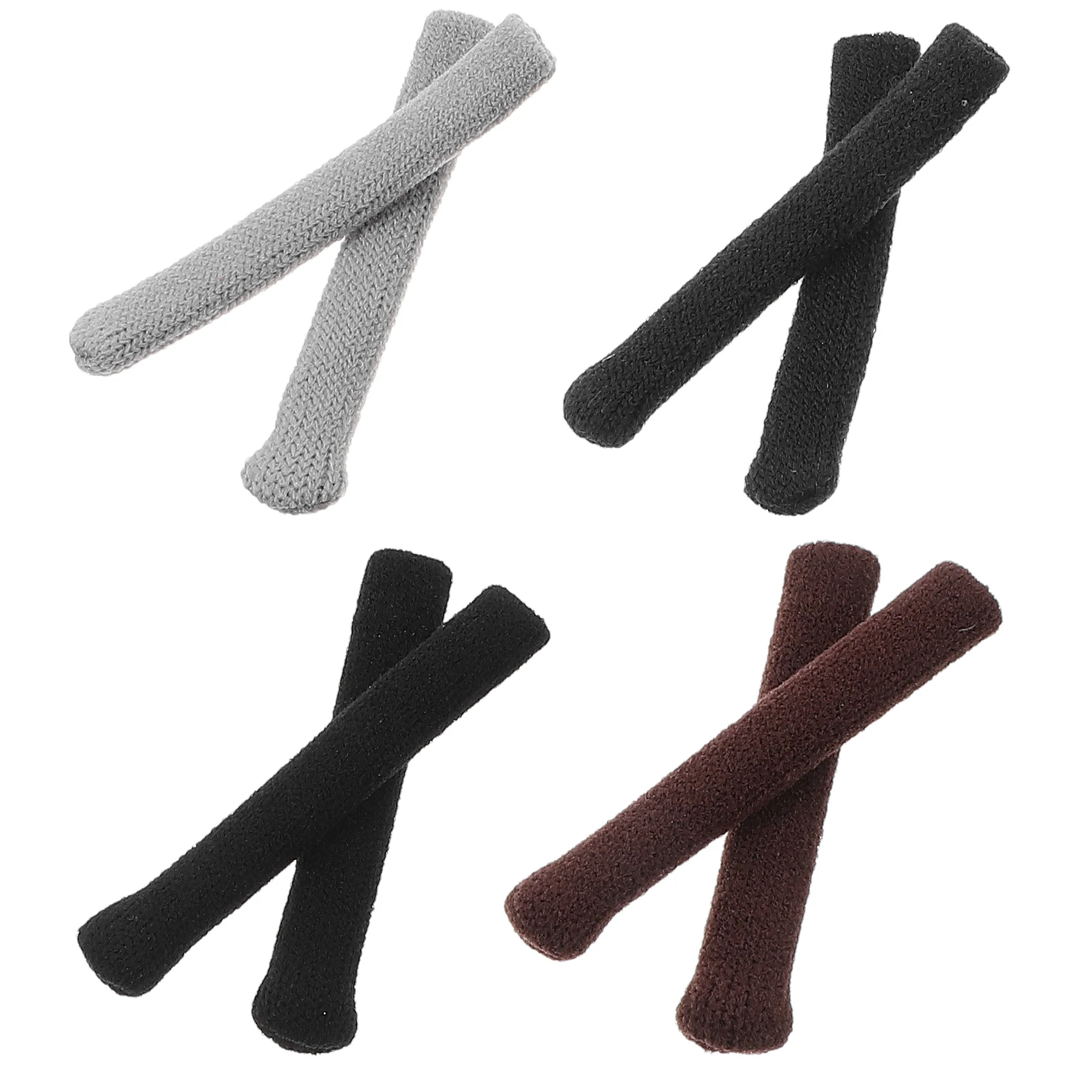 4 Pasang Pegangan Telinga Kacamata Penutup Kuil Rajutan Tempat Kacamata Anti Selip Aman Ringan Bantalan Olahraga Penahan Harian Portabel