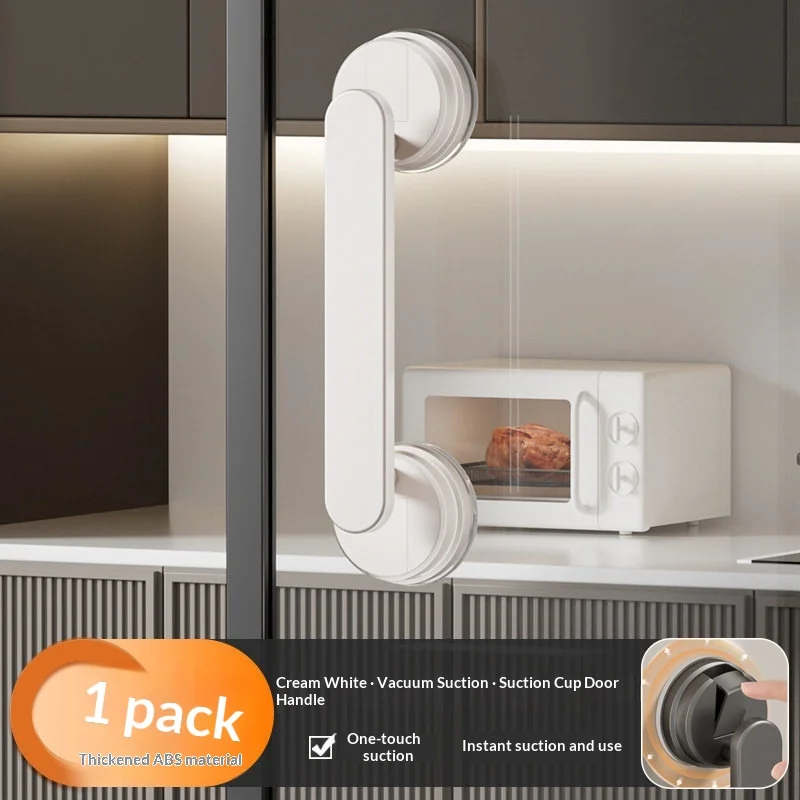 Removable Vacuum Suction Pull Handle Punch‑Free Strong Grip Suction Cup Handle for Fridge Shower Glass Sliding Door Kitchen Door