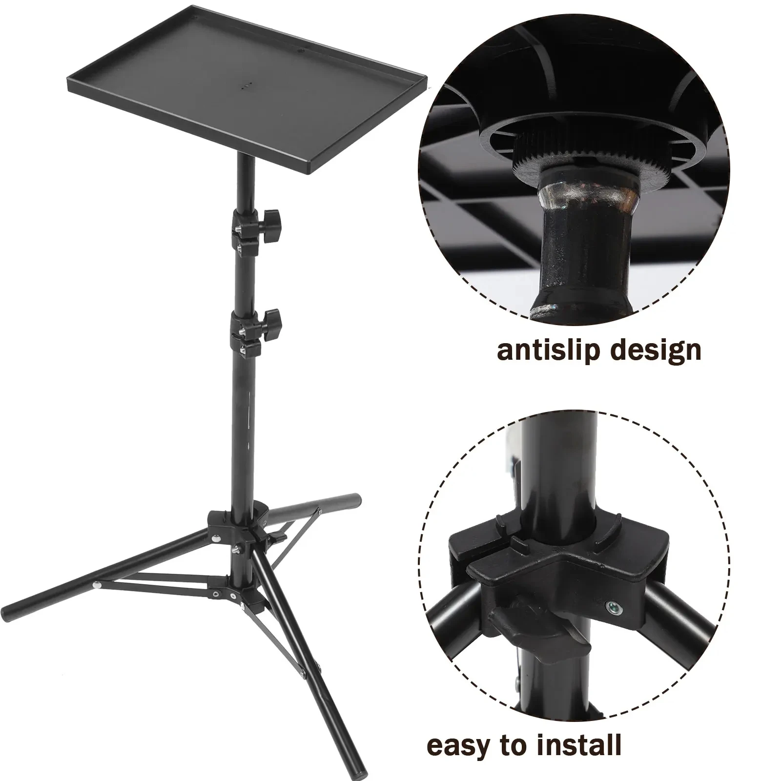 Projector Tray Stand Floor To Wall Desktop Shelf Laptop Stand Bedside Lift Telescopic Rod Live Tripod Laptop Tripod Stand 55-170