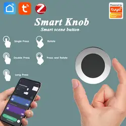 Smart Knob Switch Tuya ZigBee Wireless Scene Switch Button Remote Dimmer Battery Powered Automation Scenario Smart Life APP