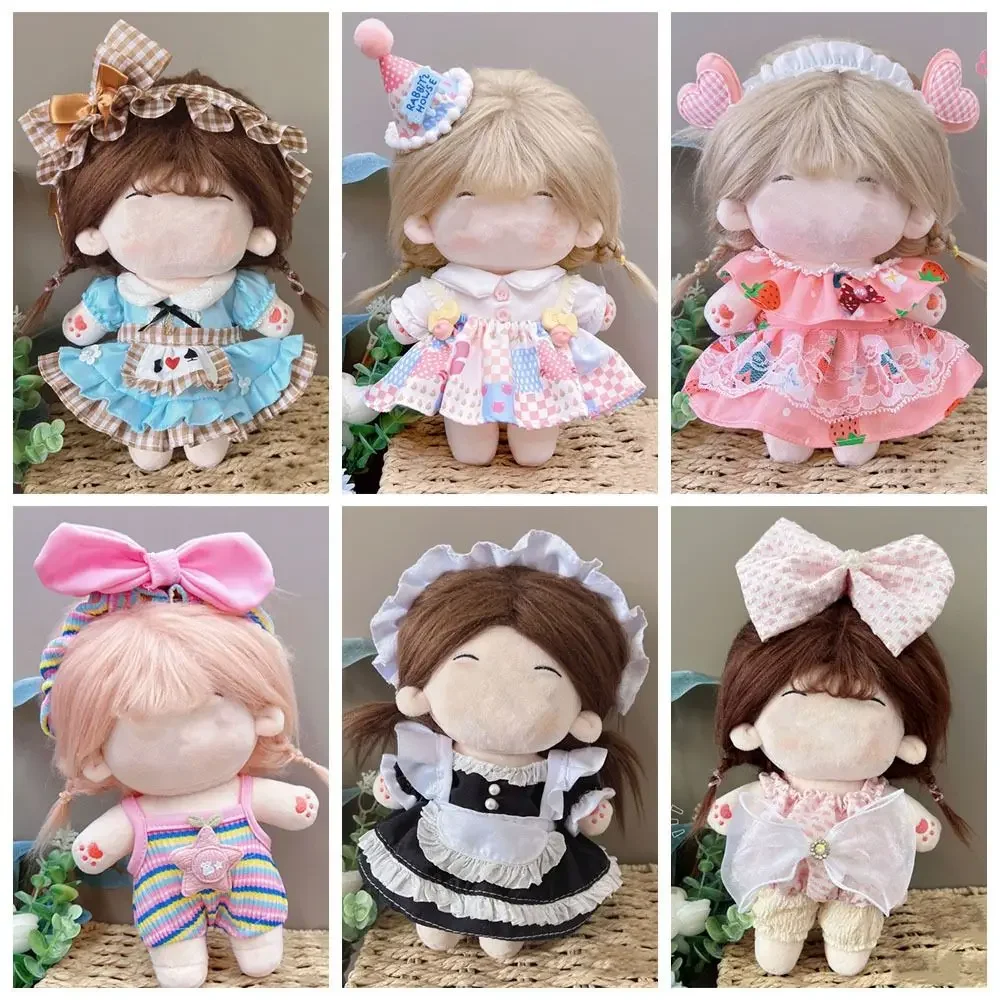 Ropa para muñecas de 20CM, traje de sirvienta Multicolor de Lolita, vestido en miniatura, traje de repuesto, vestido de princesa, tocado de muñeca, conjunto de vestido