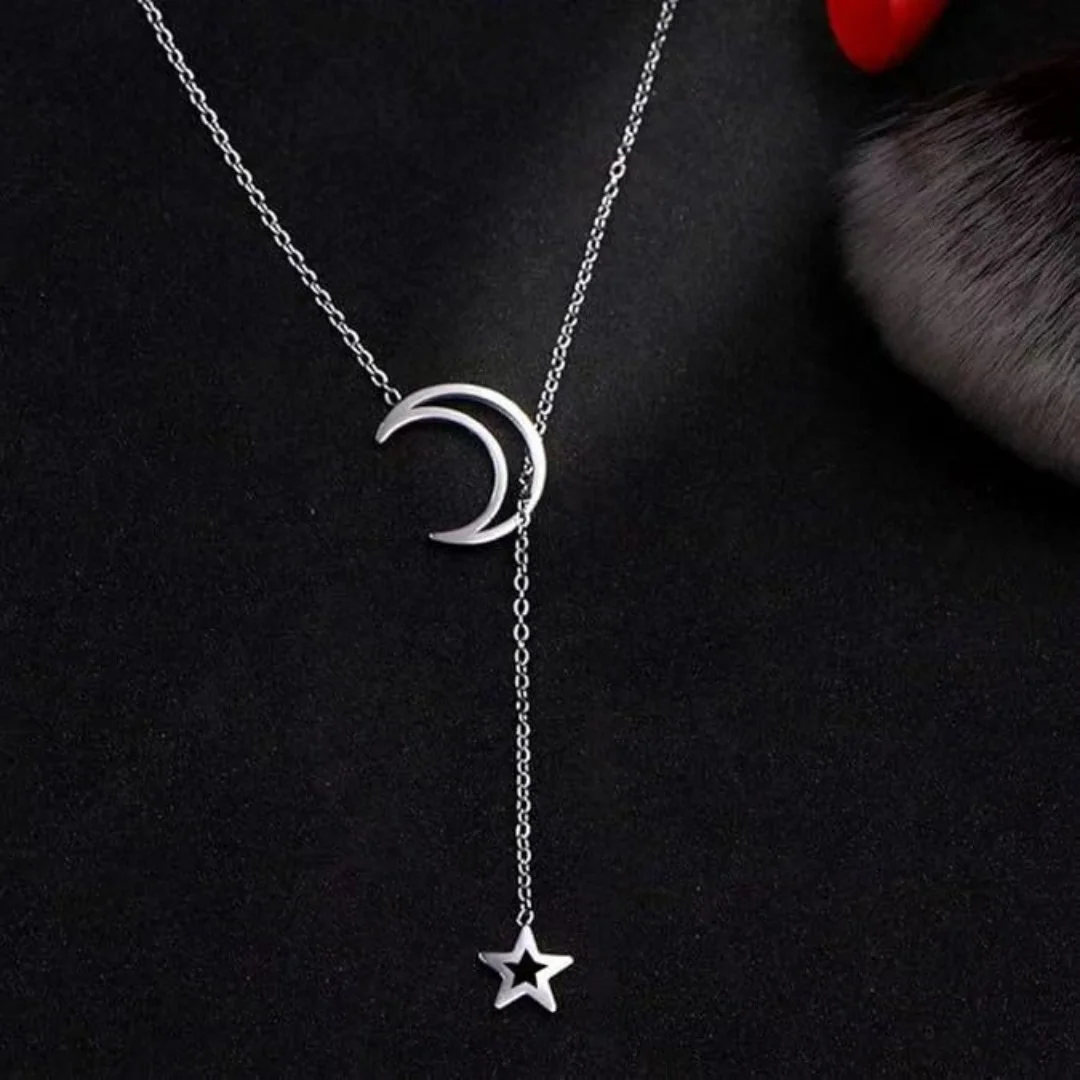 Moonlit Meteor Necklace - Female, Unique Design, Luxurious and Stylish, Collapsible Pendant, Perfect for Best Friends