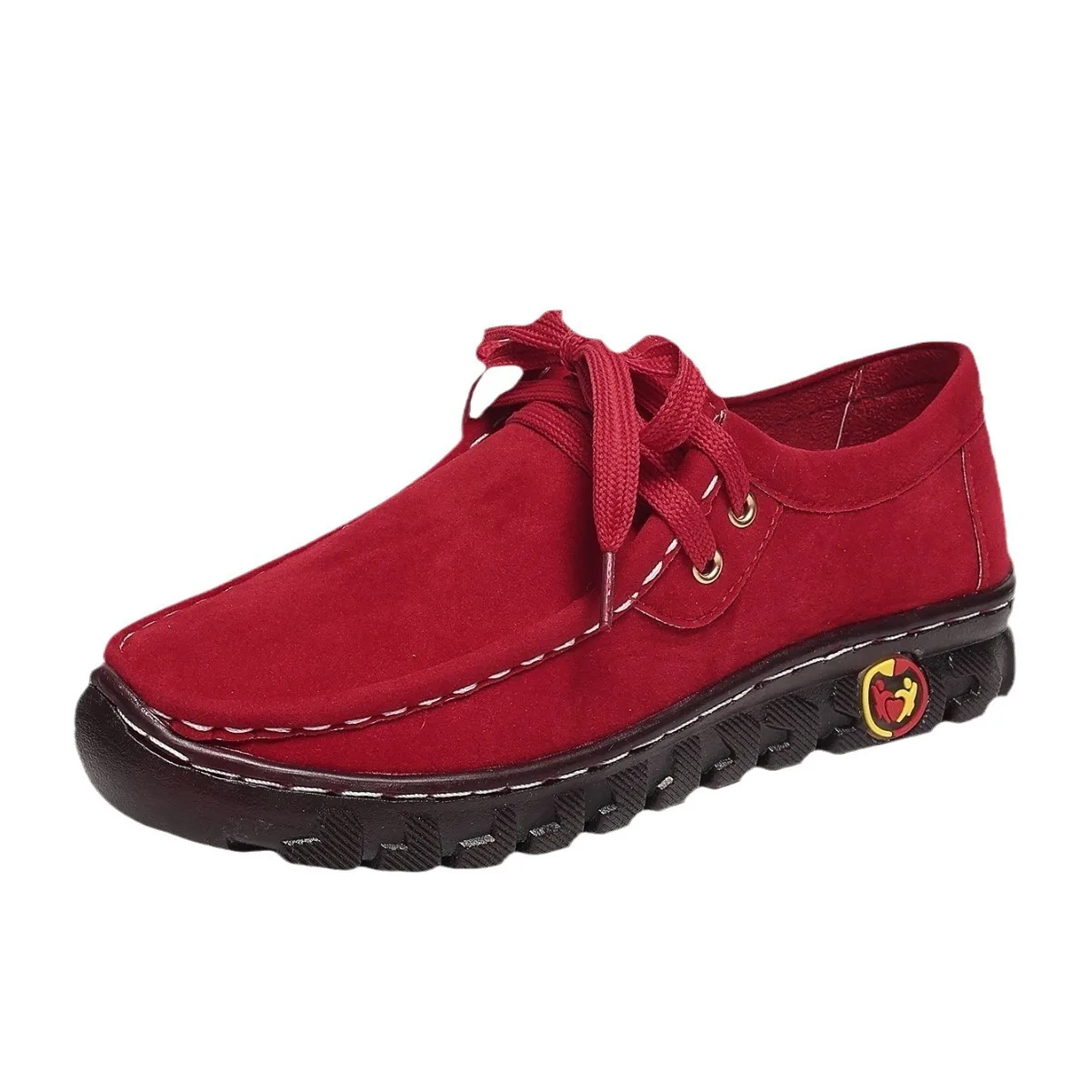 Autumn Womens Casual Shoes 2026 New Lace Up Faux Leather Loafers Shoes Comfortable Soft Sole Mom Shoe Women Flat Sneakers Ladies