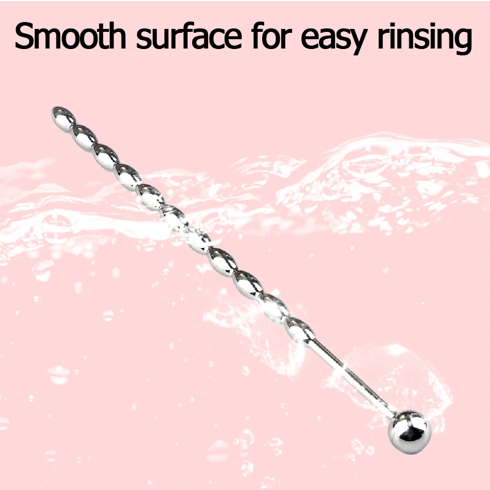 15 سنتيمتر/5.91 بوصة مجرى البول التوصيل لعبة استثارة القضيب موسع الأصوات القسطرة تمتد 11 كرات الفولاذ المقاوم للصدأ