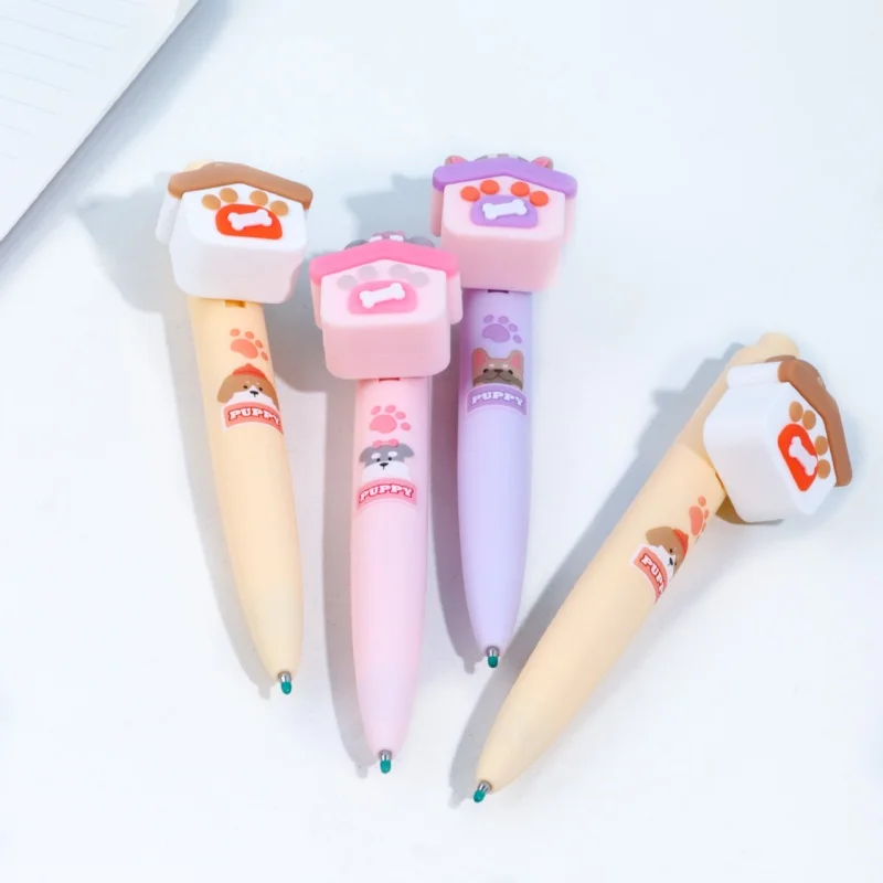

24 шт./лот Kawaii Dog Press гелевая ручка милые 0,5 мм черные чернила нейтральные ручки рекламный подарок офисные школьные принадлежности