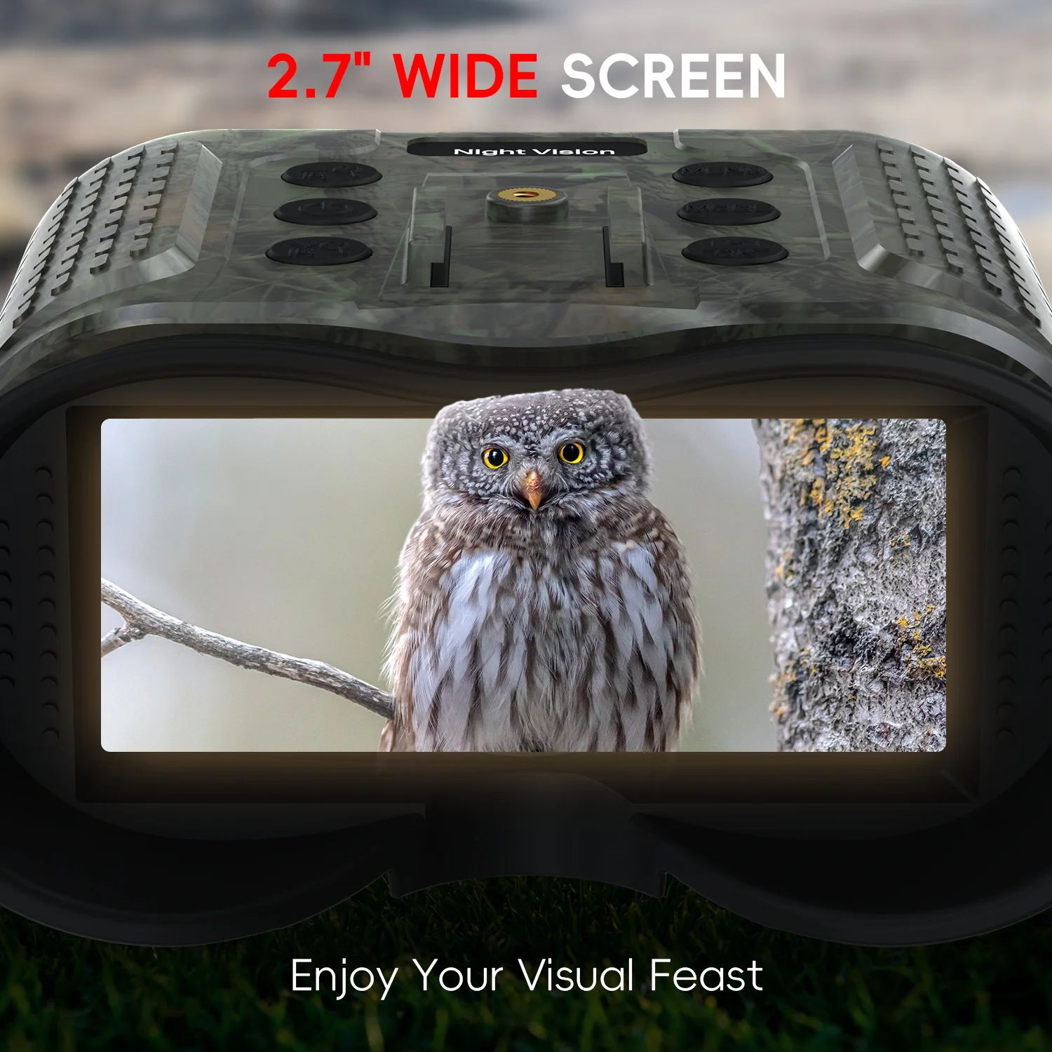 2026 Rechargeable Telescope Helmet Binoculars Camera 8x Digital Zoom Head Mounted Night Vision Goggles Binoculars For Sightseein