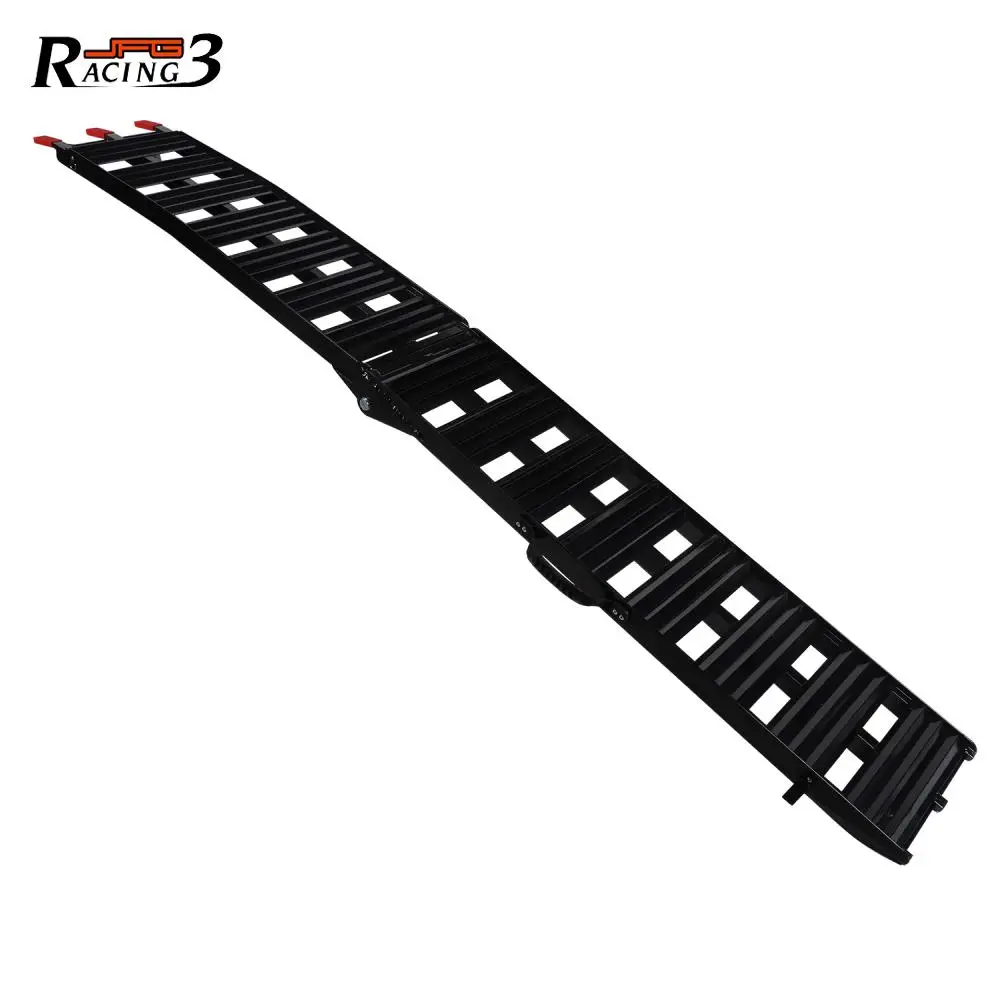 Motorcycle Universal Aluminum Alloy Ladder Folding Portable Ramps Durable For ATV Motorbike