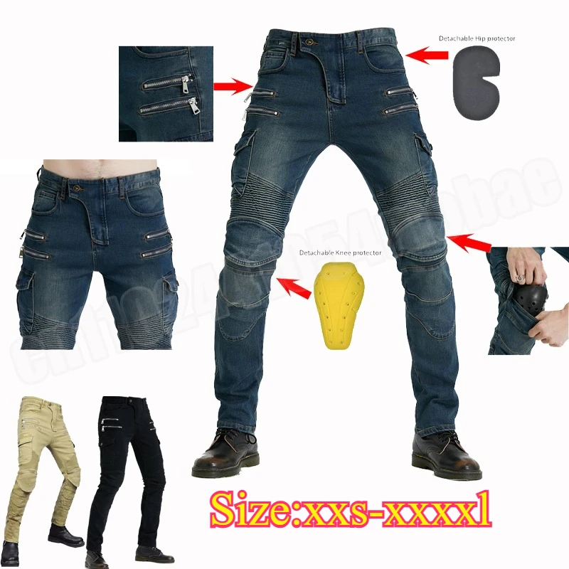 

Мотоциклетные брюки, брюки для верховой езды, внедорожные брюки для мотокросса, дизайн на молнии, джинсы для верховой езды на открытом воздухе с защитным снаряжением CE