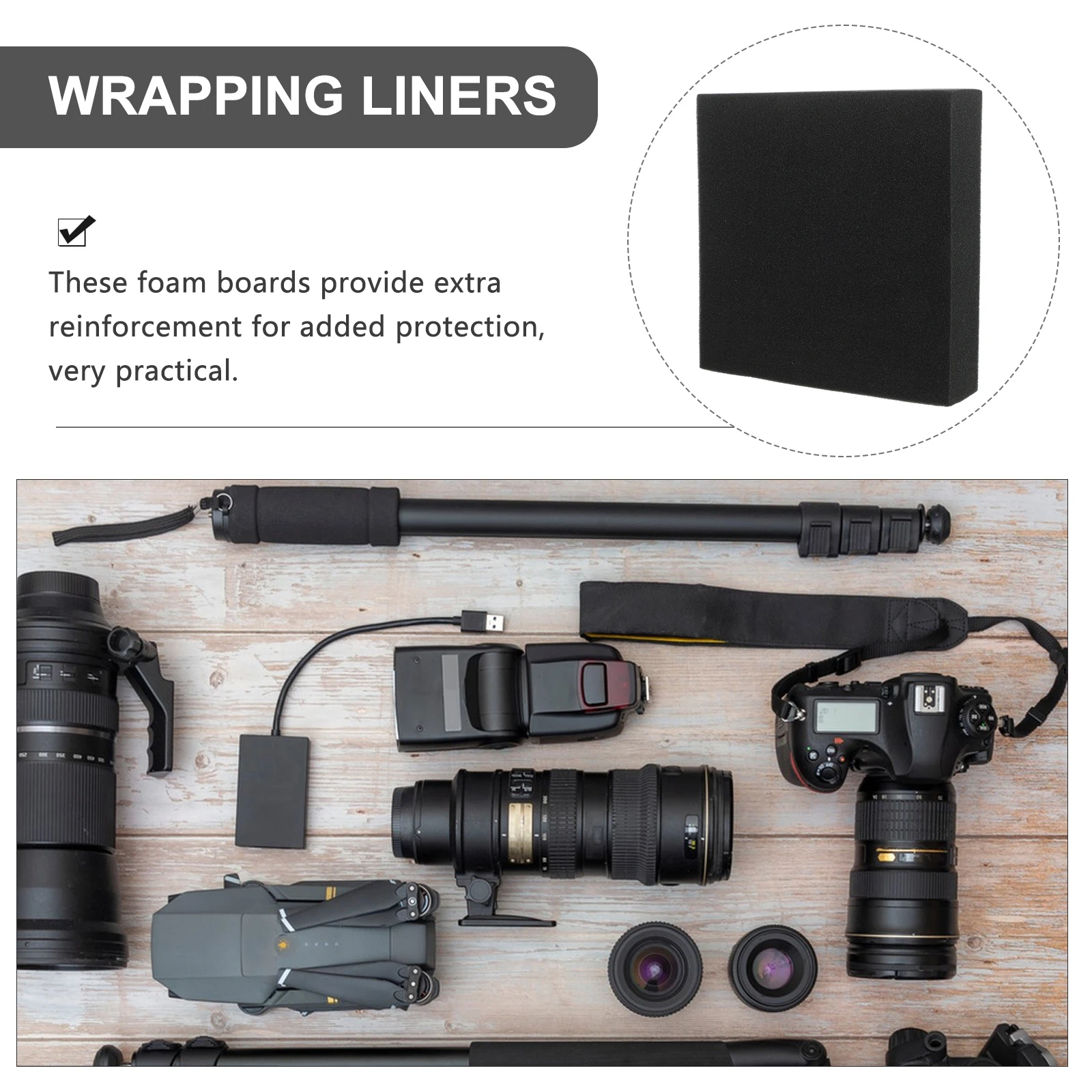 

Professional Packing Foam Insert Delivery Packing Insert Multi Use Foam Board for Safe Transit Wrapping Inserts