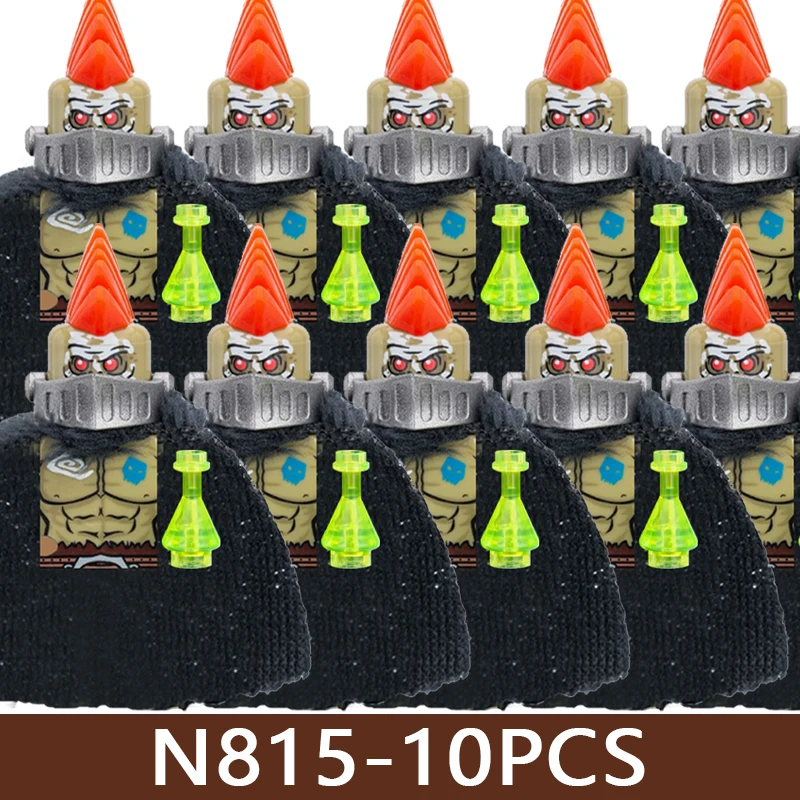 Mittelalterliche Burg-Soldaten-Figuren Bausteine Militär Armee Ritter Römischer Krieger Infanterie Miliz Ork Zubehör Bausteine Spielzeug