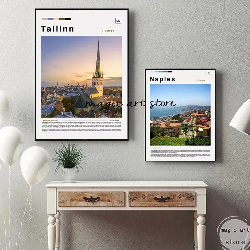 لوحة قماشية لديكور المنزل ، ملصق لغرفة المعيشة ، فن جداري ، باريس برشلونة ولوندون ، وليفربول ولوندون