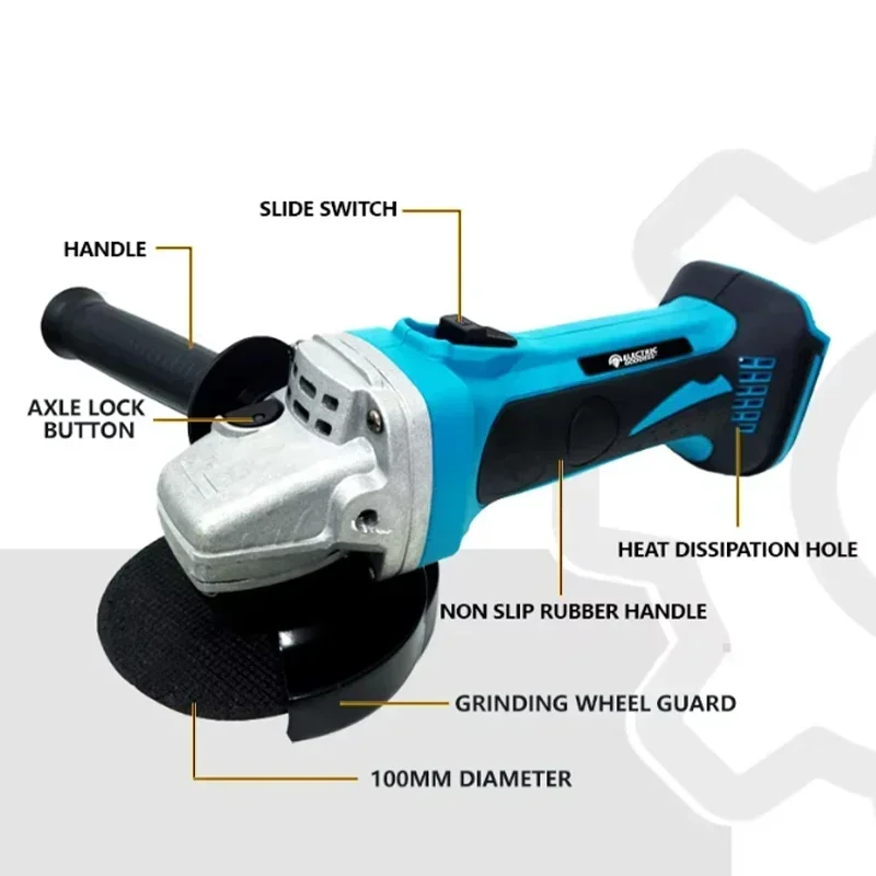 🔥 DGA402 Makita18V 125 мм бесщеточная литиевая электрическая угловая шлифовальная машина перезаряжаемая режущая машина мощная полировальная машина