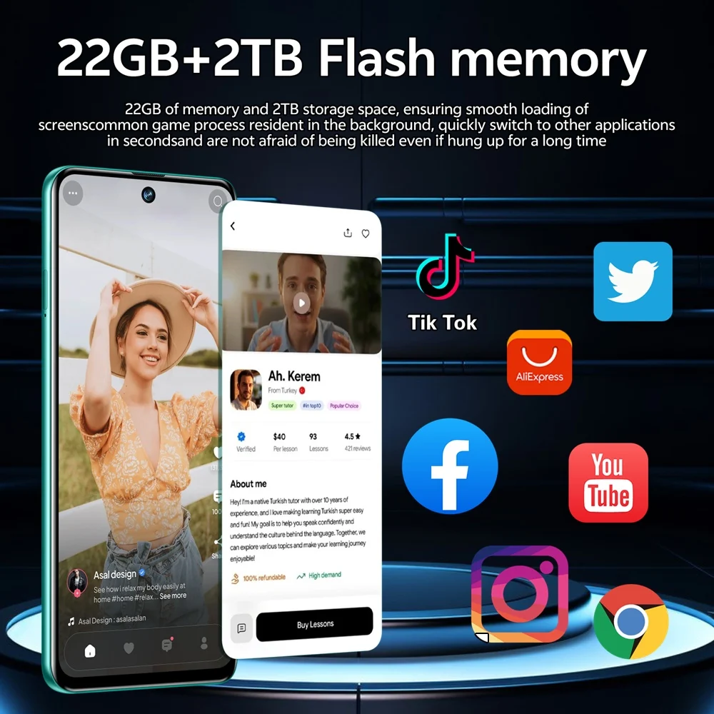 K-Touch C27 Ultra Mobile Phones 5G Dual Card Dual Standby Smartphone 7.3 HD Android 15 Cell Phone 8000mAh Face Unlock 16+48MP Camera Global Version Cellphones For Men Women