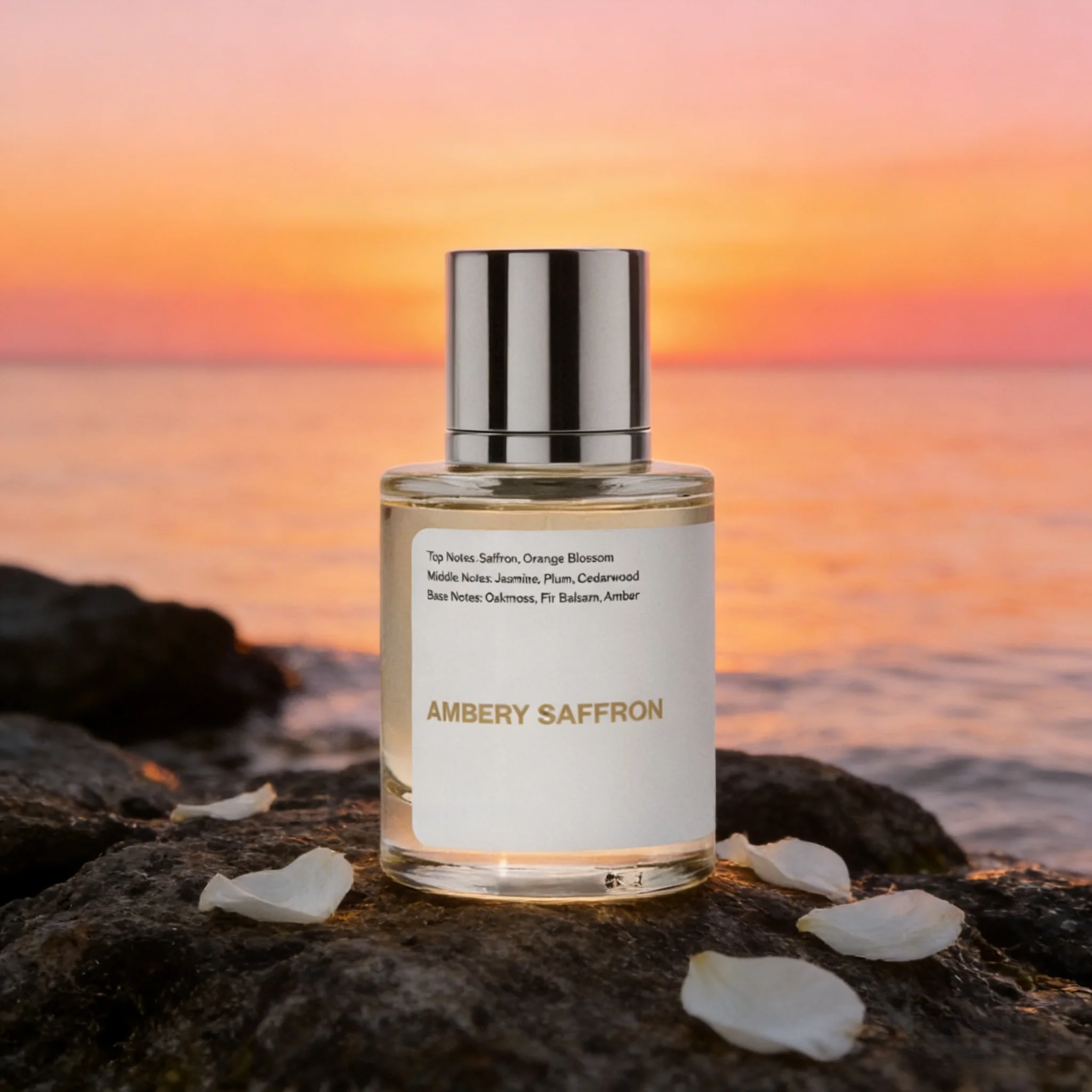 

Ambery Saffron Eau de Parfum, Warm Spicy Floral Woody Unisex Perfume, Long Lasting Luxury Fragrance, Perfect Holiday Gift