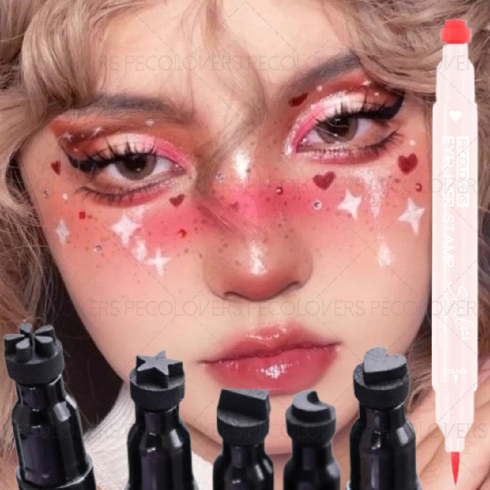 1PC アイライナーシールペン、防水、クイックアイメイク、速乾性、汚れ防止、複数のパターン、女の子への完璧なホリデーギフト