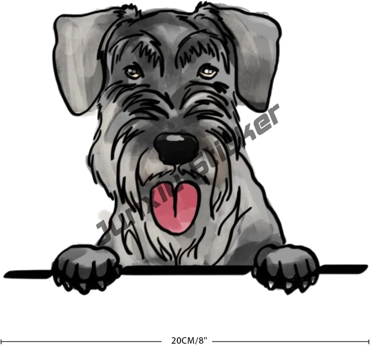 Schnauzer Puppy Dog Vinyl Decal Stickers for Cars IPad MacBook Laptop or Any Flat Surface The Whole Body Cover Scratches Decor