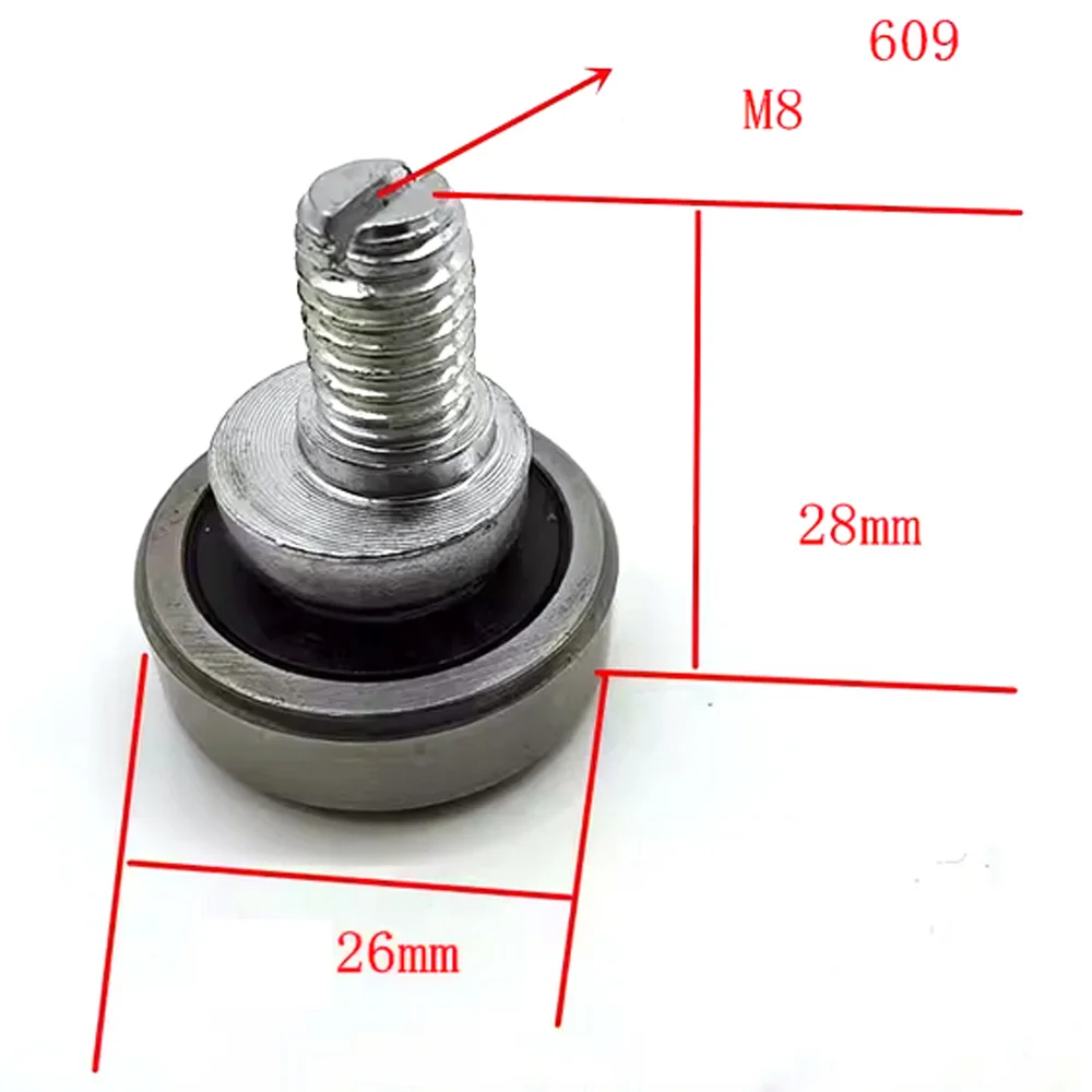 Rolka mimośrodowa windy, rolka pozycjonująca, rolka ograniczająca, koło ograniczające, łożysko 629RS, 26MM*8MM, 26*8*M8