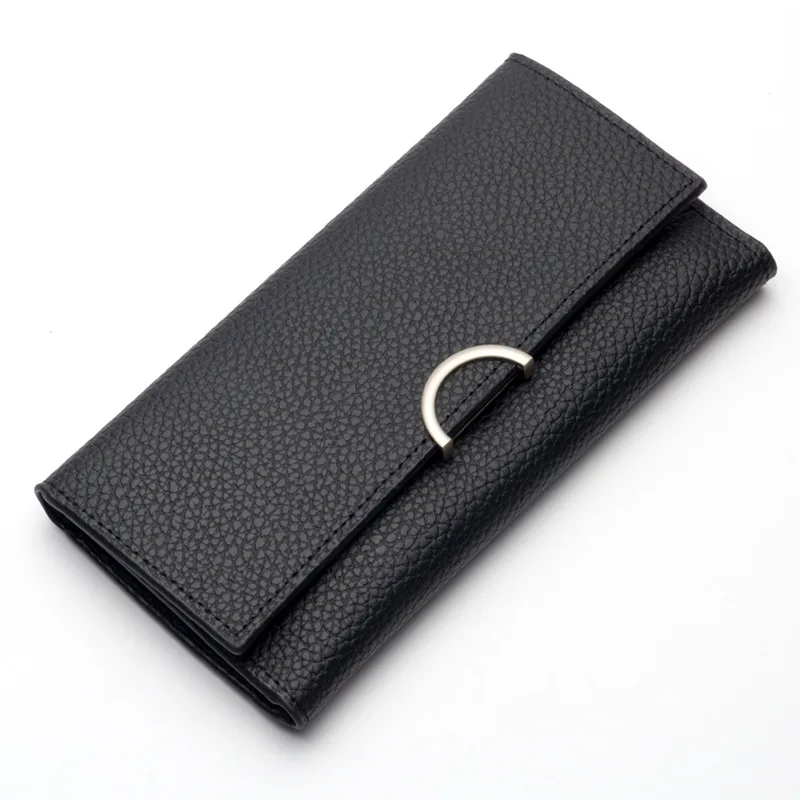 Portamonete da donna Portafoglio lungo Porta cellulare femminile con cerniera Borsa da polso Portamonete