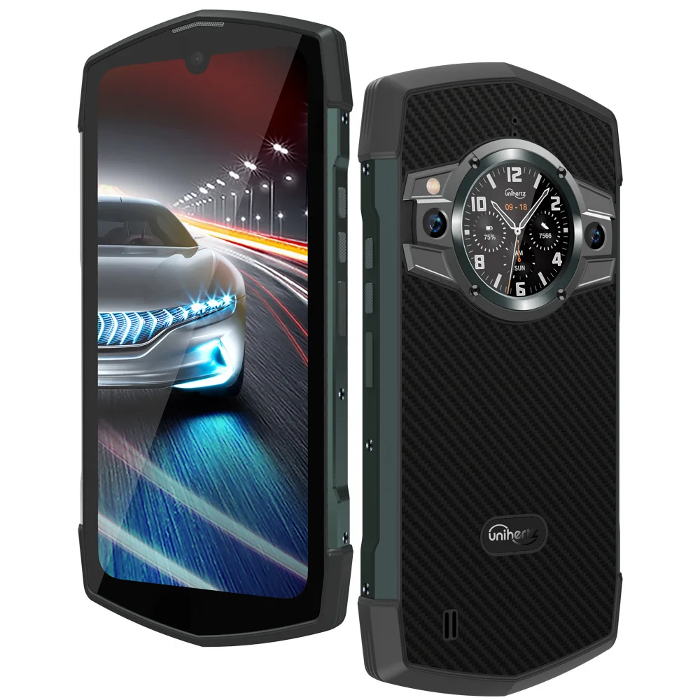 Unihertz Tick Tock Rugged Smartphone 5G Android Cellphone 6000mAh Phone with Dual-Screen 128GB 48MP Camera IP 68 Bluetooth 5.1