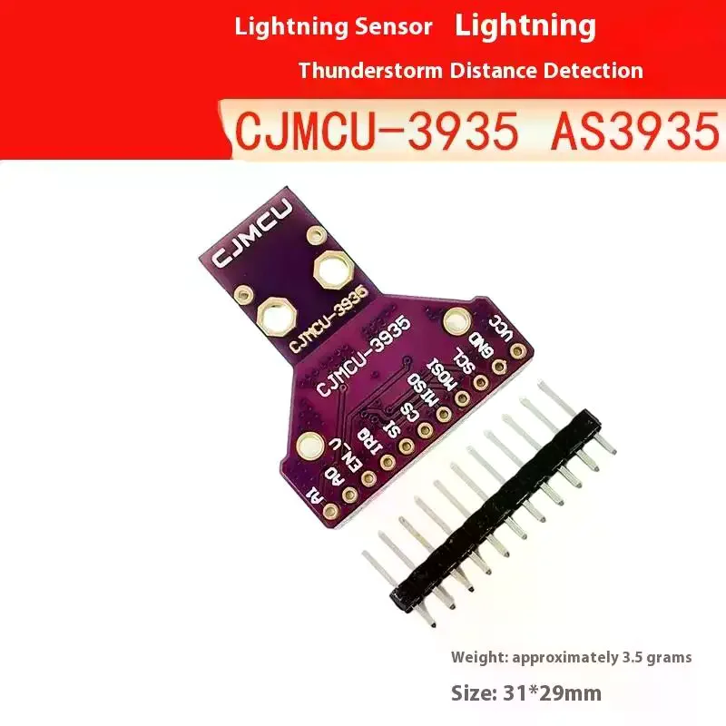 Czujnik błyskawic CJMCU-3935 AS3935 do wykrywania błyskawic, pomiaru odległości burzy, komponent elektroniczny — zdjęcie produktu 4
