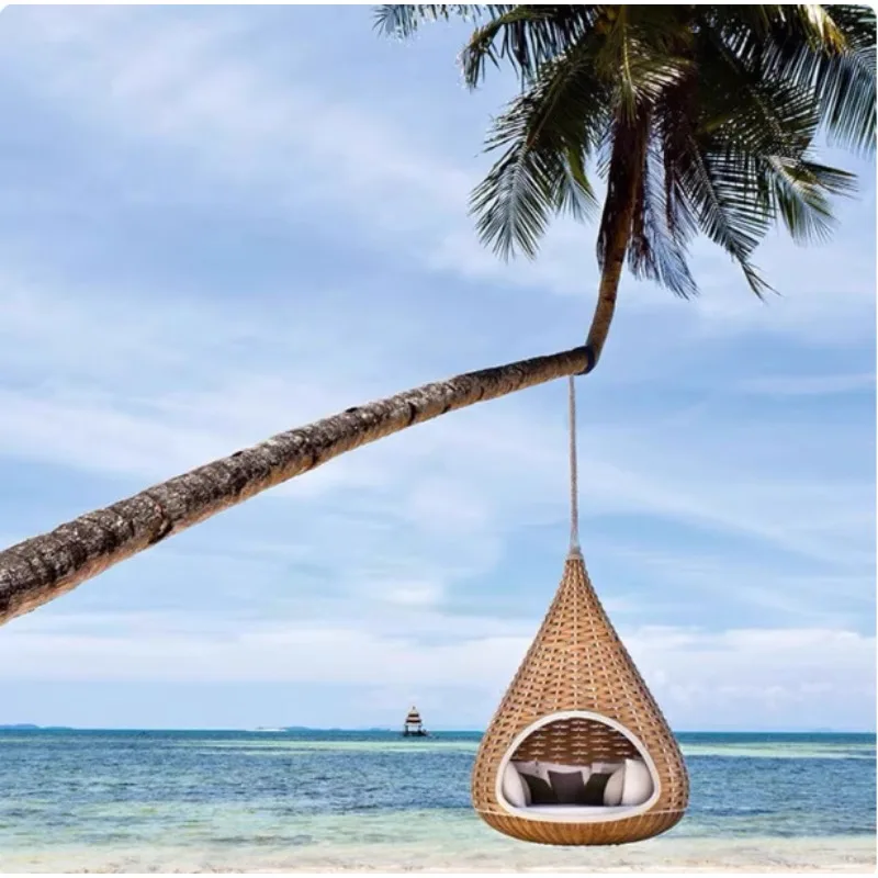 Swing, beach, swimming pool, sunscreen, rattan sofa, B&B, courtyard, balcony, hanging basket, lying bed
