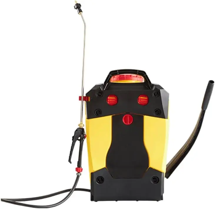 High Capacity Backpack Sprayer, 5.2 Gallon (20L), Manual Pump with Easy-Service External Piston Pump, Stainless Steel Wand, 2 Nozzles