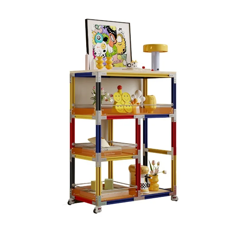 Movable trolley dopamine multi-layer rack storage rack
