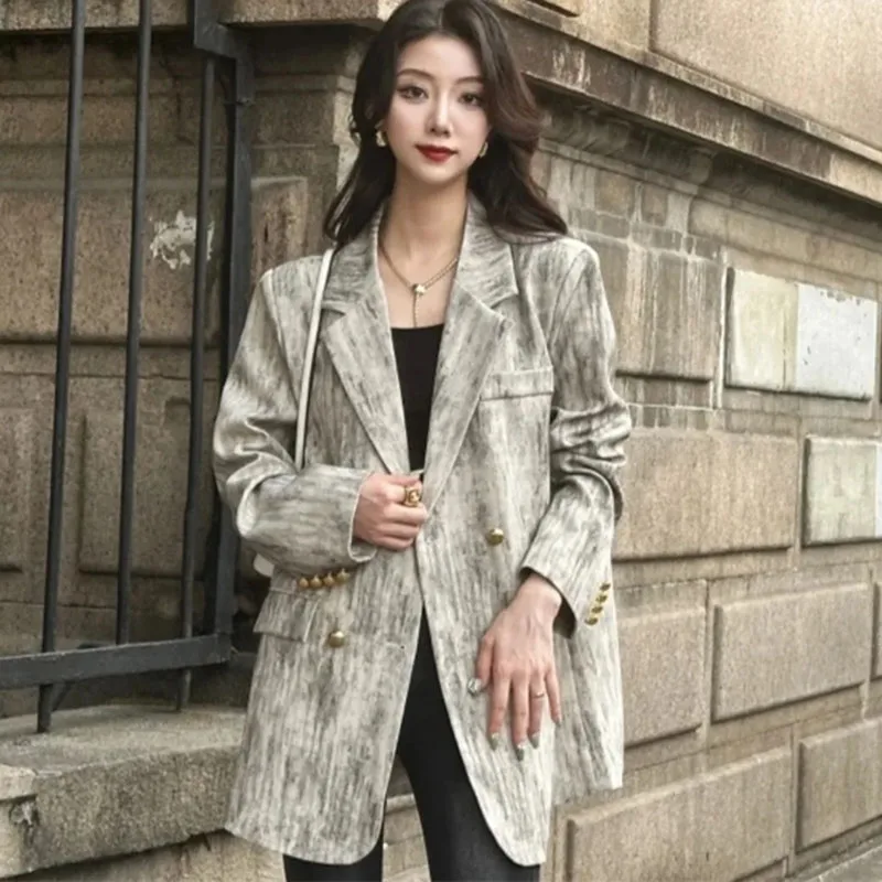 2025 Advanced Female New Leisure Suit Outwear Korean Ladies Fashion Blazer Coat Spring  Autumn Women Long Sleeves Tops Jacket