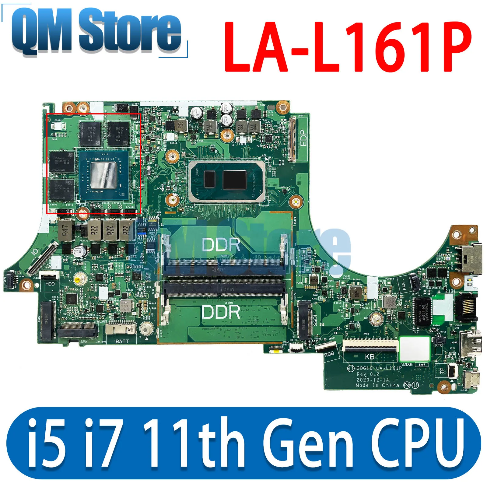 

GOG10 LA-L161P For Lenovo IdeaPad Gaming 3 15IHU6 Laptop Motherboard i5-11300H I7-11370H 5B21C73730 RTX3050Ti 100% Work Tested