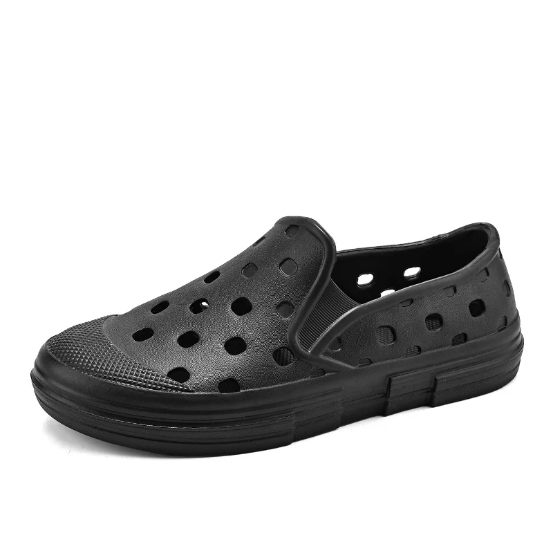 Men summer flat sandals EVA couple hole slippers fashionable indoor home light soft slippers thick bottom beach slippers 46