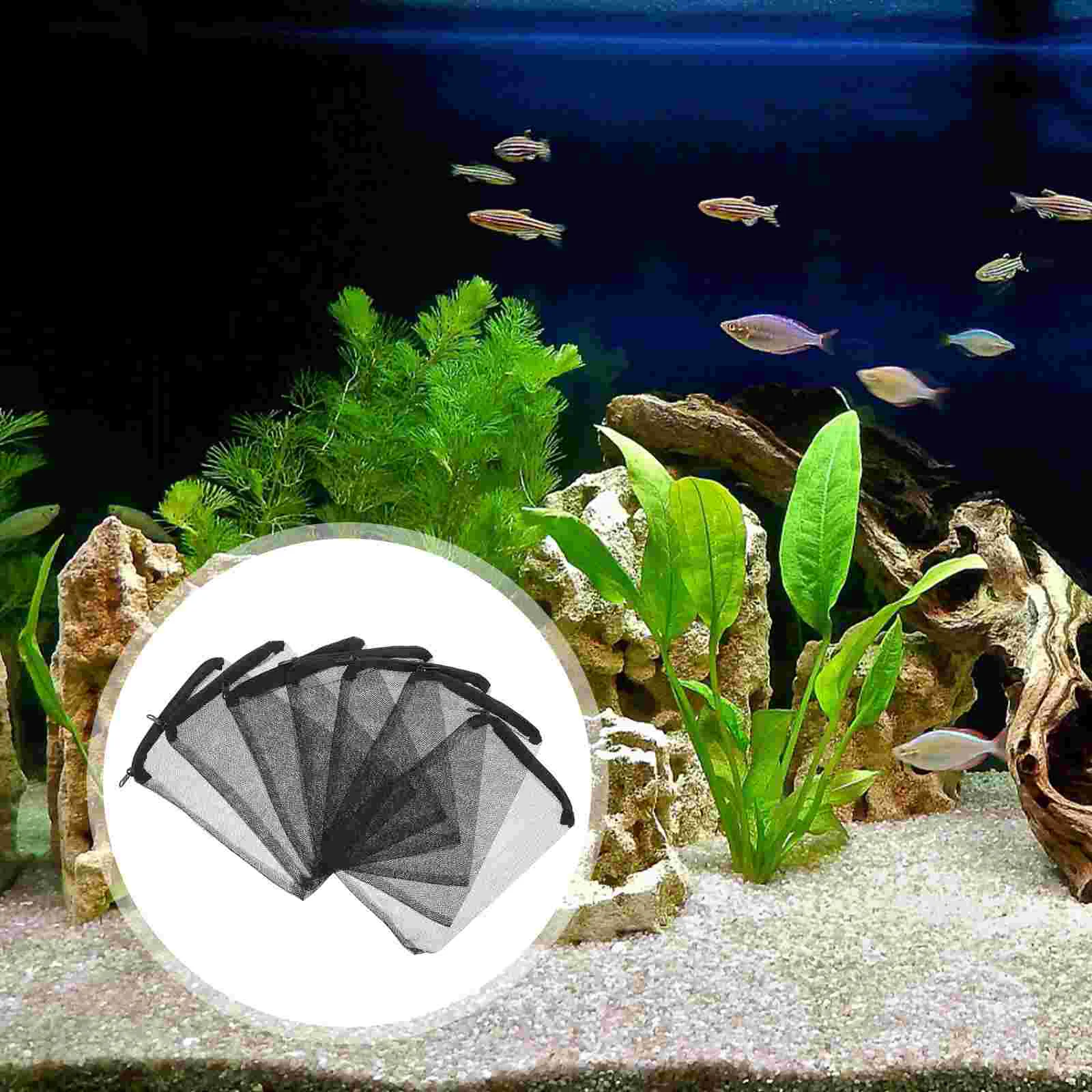 

15 Pcs Filter Fish Tank Angle Mesh Bio Ball Bag Aquarium Media Bags Clean Black Accessory