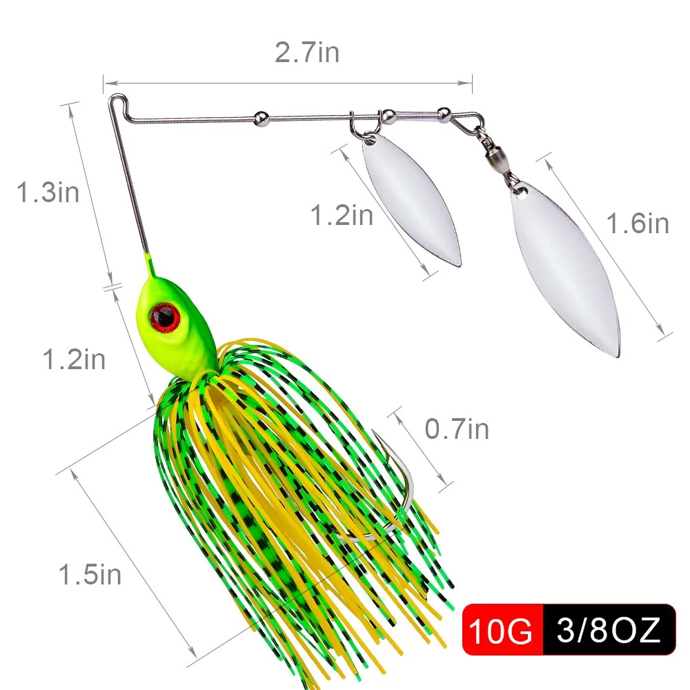 1pcs Spinner Bait 10G 14G Metal Lure Hard Fishing Lure Spinner Lure Spinnerbait Pike Swivel Fish Tackle Wobbler Fishing
